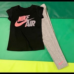 NWT Nike girls shirt and tights set size 4